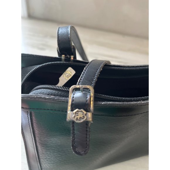 Jr USA Julius Resnick woman’s black leather long handled satchel purse vintage - Picture 4 of 15